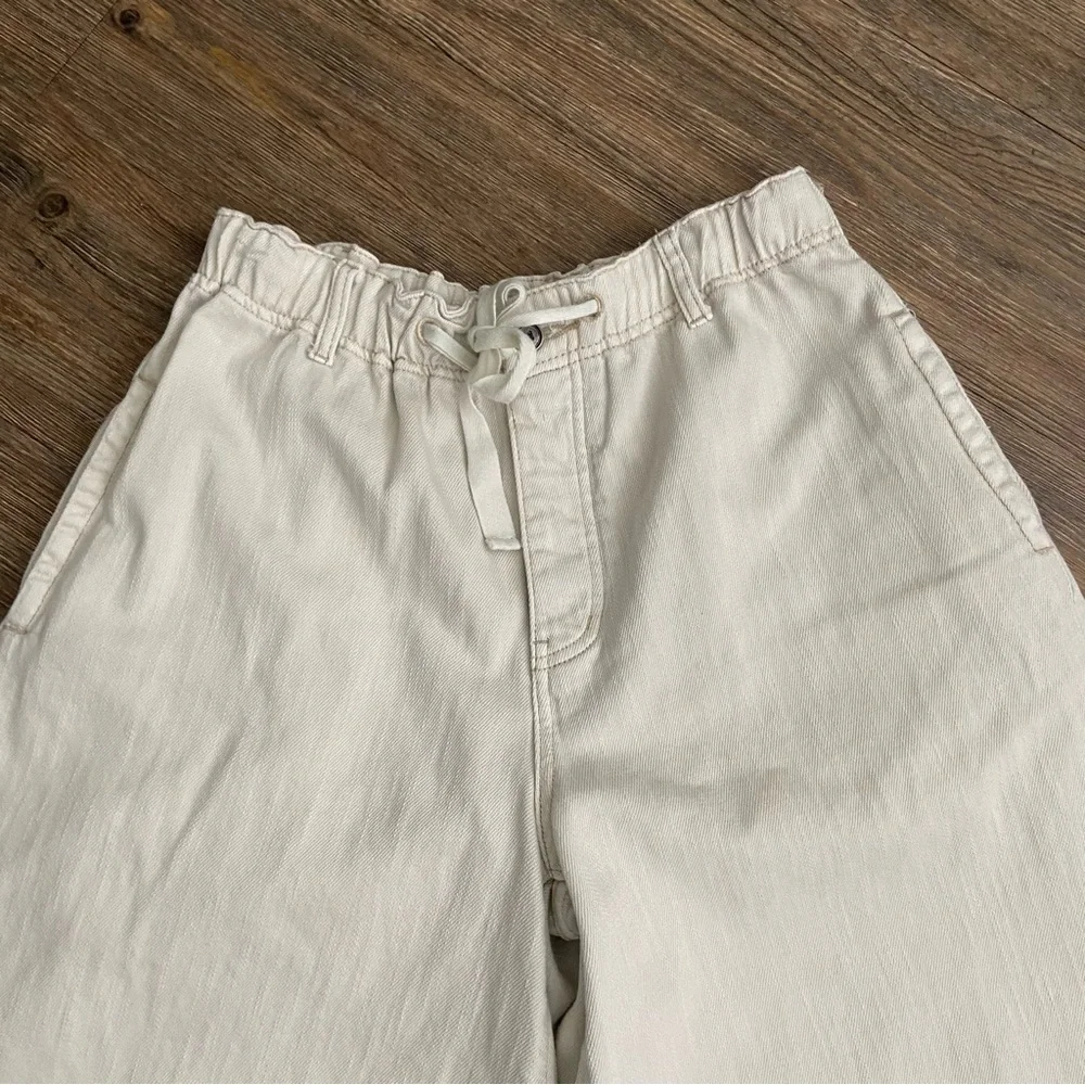 We the Free Free People Cream Wide-Leg Denim Pants XSMALL - Picture 6 of 10